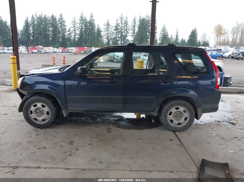 2006 Honda Cr-V Lx VIN: JHLRD78536C057596 Lot: 43831943