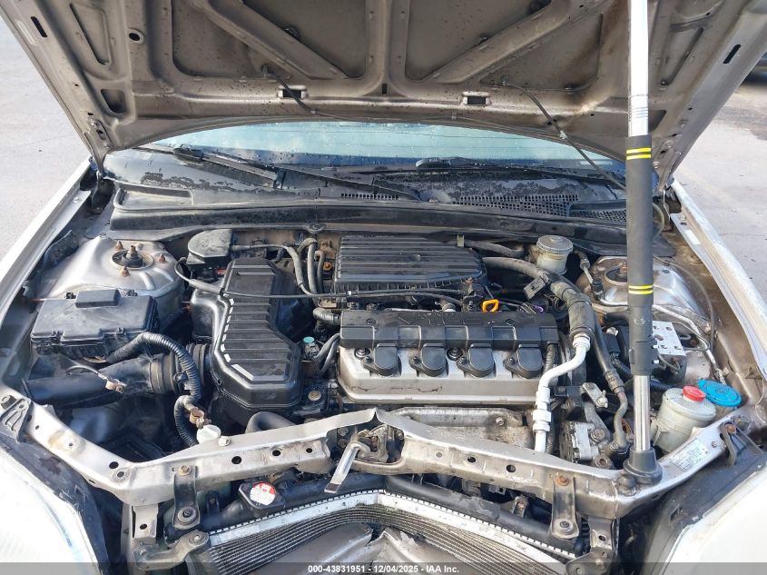 2001 Honda Civic Ex VIN: 1HGES26781L048346 Lot: 43831951