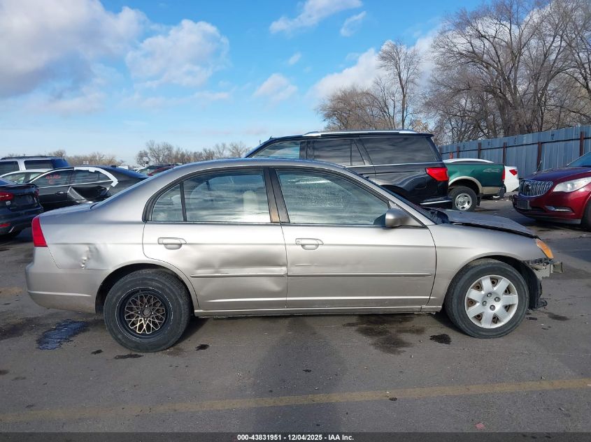 2001 Honda Civic Ex VIN: 1HGES26781L048346 Lot: 43831951