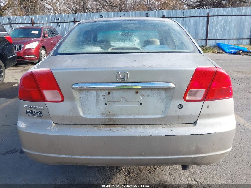 2001 Honda Civic Ex VIN: 1HGES26781L048346 Lot: 43831951