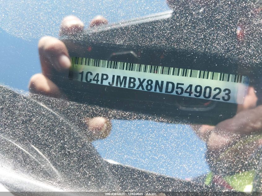 2022 Jeep Cherokee Trailhawk 4X4 VIN: 1C4PJMBX8ND549023 Lot: 43832320