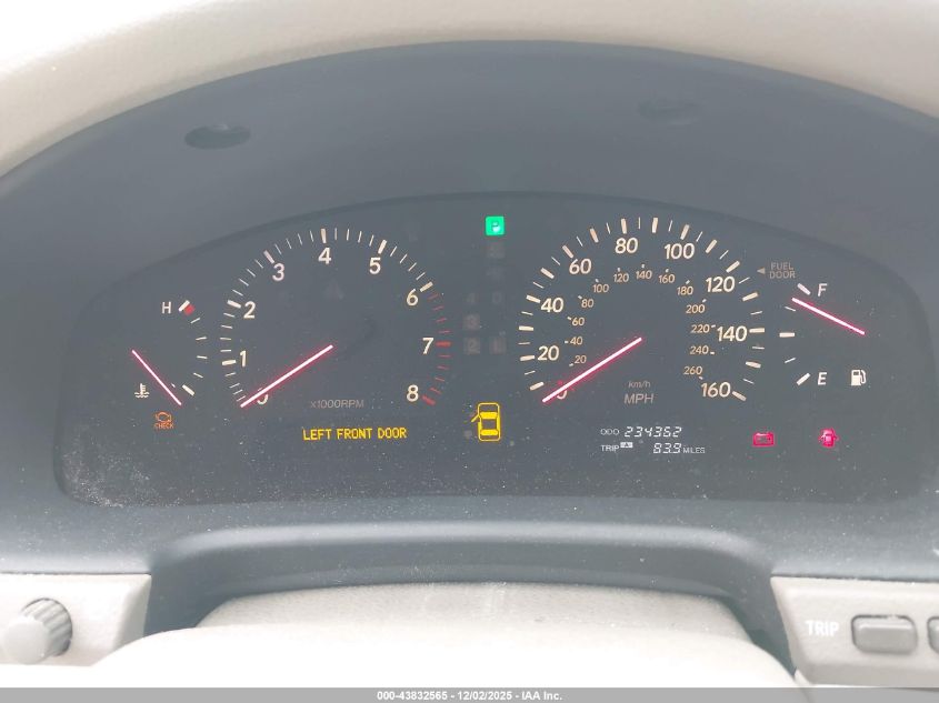 2003 Lexus Ls 430 VIN: JTHBN30F330113220 Lot: 43832565