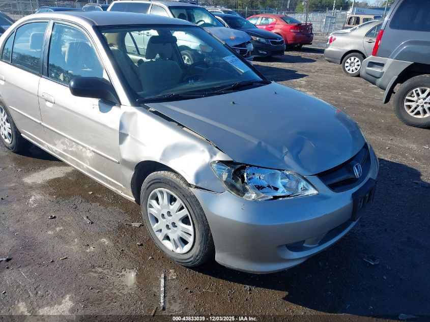 2005 Honda Civic Lx VIN: JHMES165X5S003362 Lot: 43833039