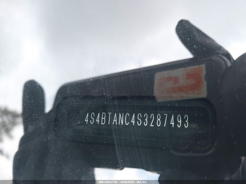 2025 Subaru Outback Limited VIN: 4S4BTANC4S3287493 Lot: 43833120