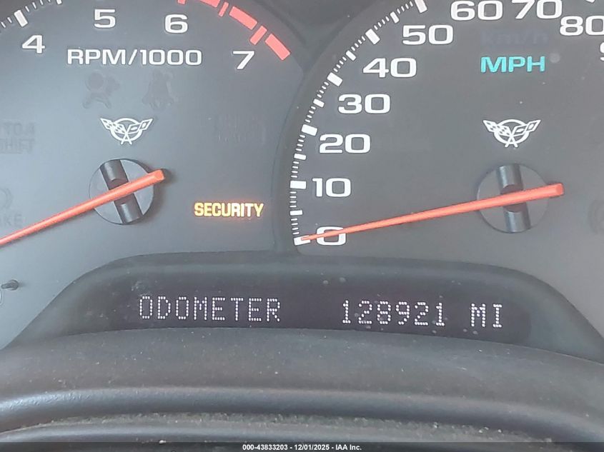 2001 Chevrolet Corvette VIN: 1G1YY32G915117922 Lot: 43833203