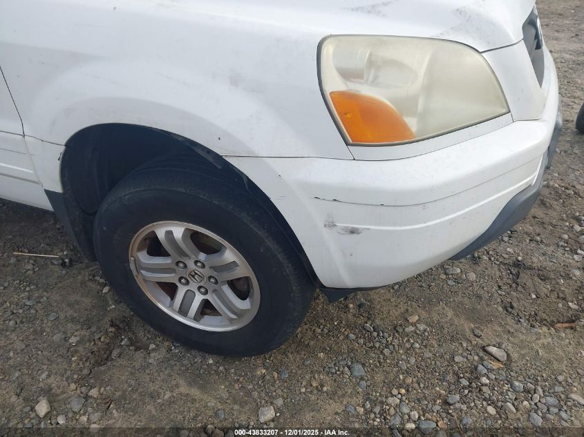 2003 Honda Pilot Ex VIN: 2HKYF18463H580652 Lot: 43833207