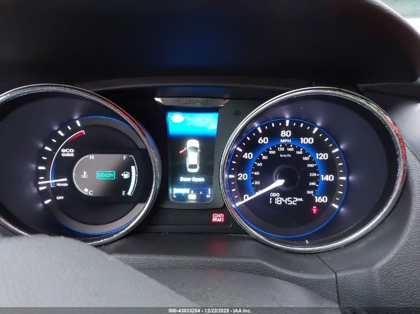 2015 Hyundai Sonata Hybrid VIN: KMHEC4A43FA135378 Lot: 43833254