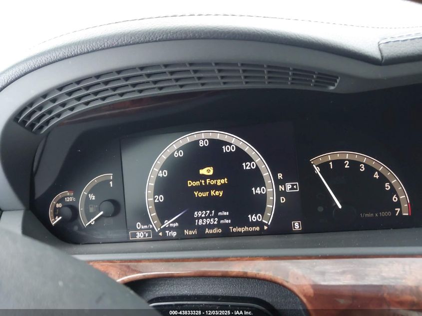 2008 Mercedes-Benz S 550 4Matic VIN: WDDNG86X28A222104 Lot: 43833328