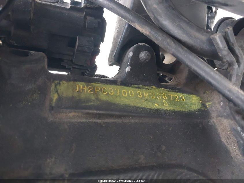 2003 Honda Cbr600 Rr VIN: JH2PC37003M006723 Lot: 43833343