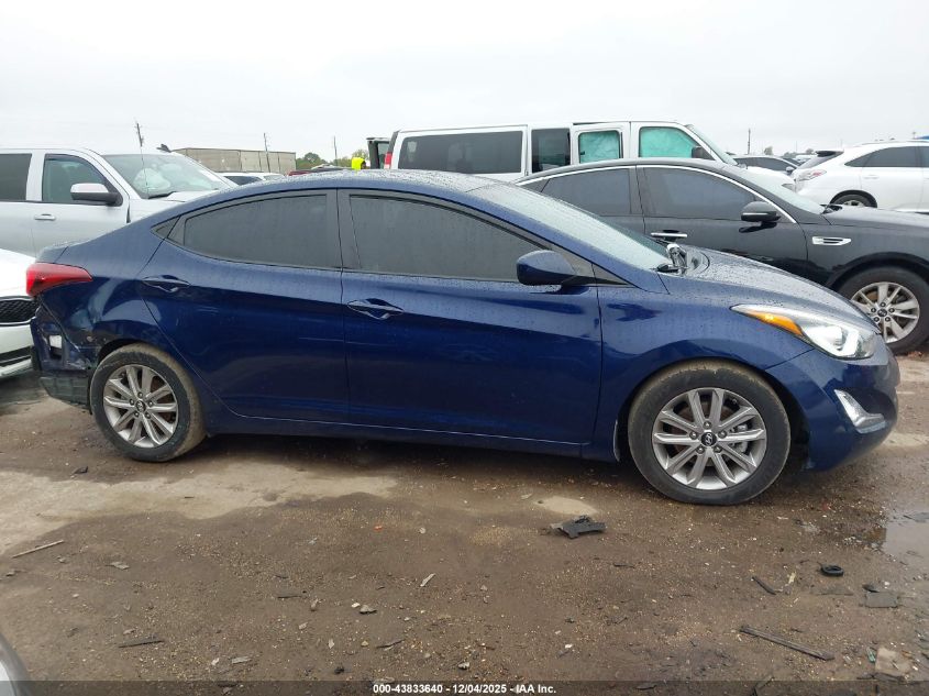 2014 Hyundai Elantra Se VIN: 5NPDH4AE7EH507970 Lot: 43833640