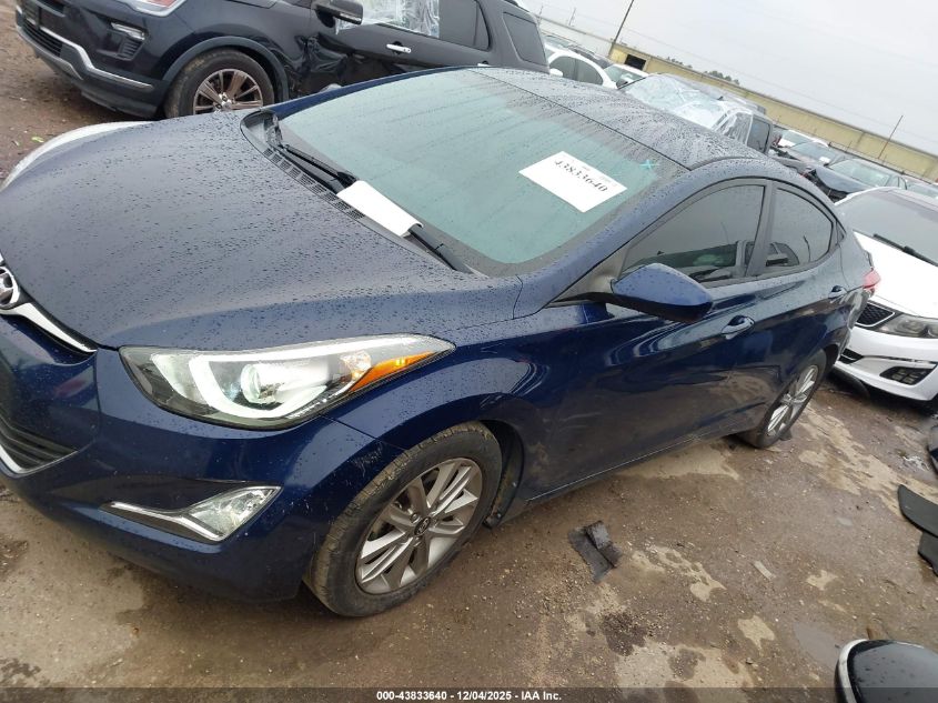 2014 Hyundai Elantra Se VIN: 5NPDH4AE7EH507970 Lot: 43833640