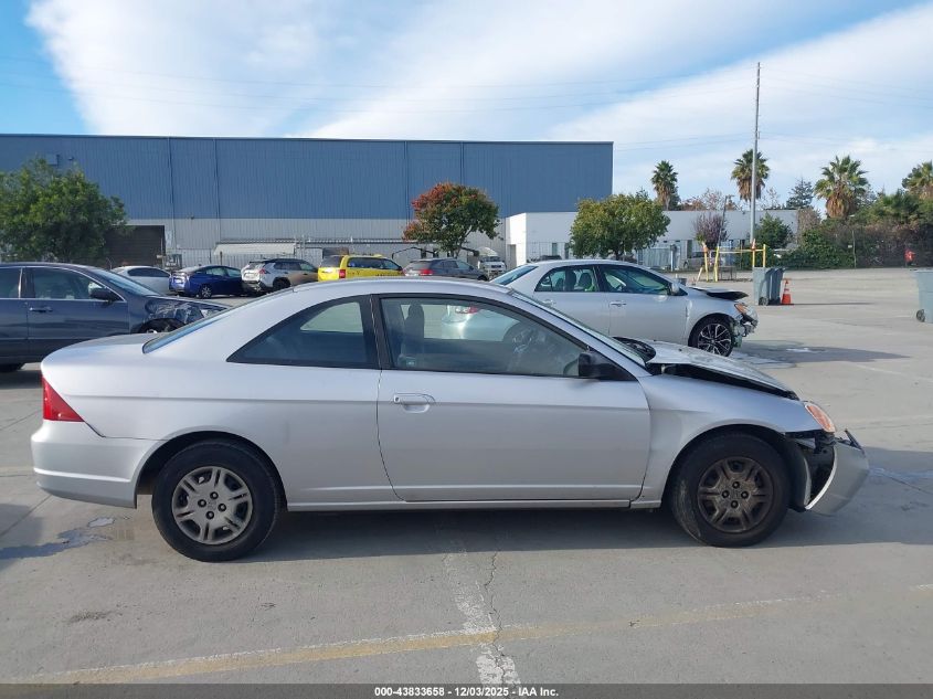 2002 Honda Civic Lx VIN: 1HGEM22522L013205 Lot: 43833658