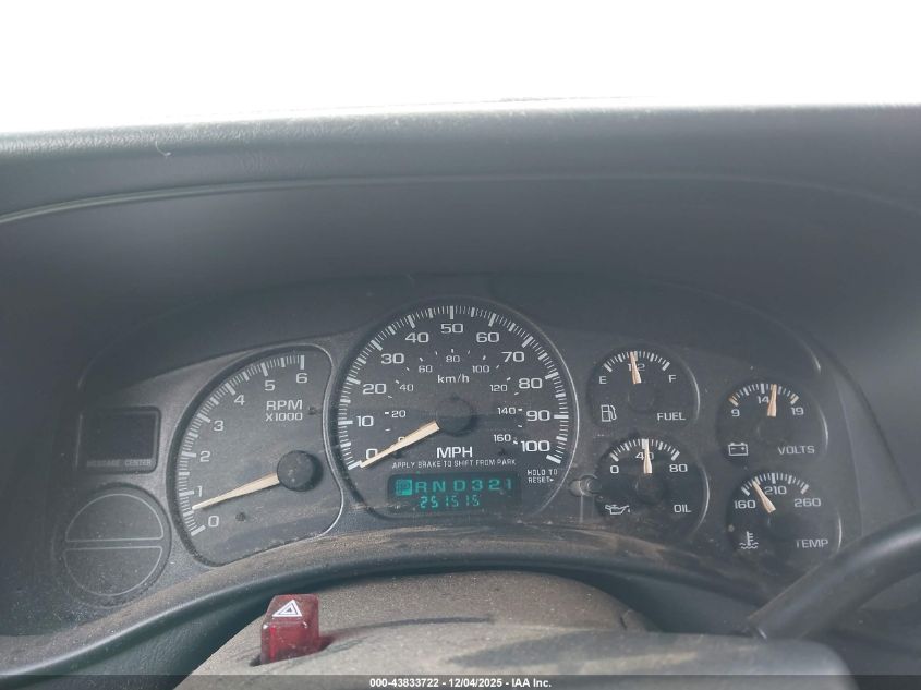 2001 Chevrolet Tahoe Lt VIN: 1GNEK13T61J265911 Lot: 43833722