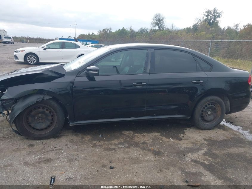 2013 Volkswagen Passat 2.5L S VIN: 1VWAP7A36DC061324 Lot: 43833937