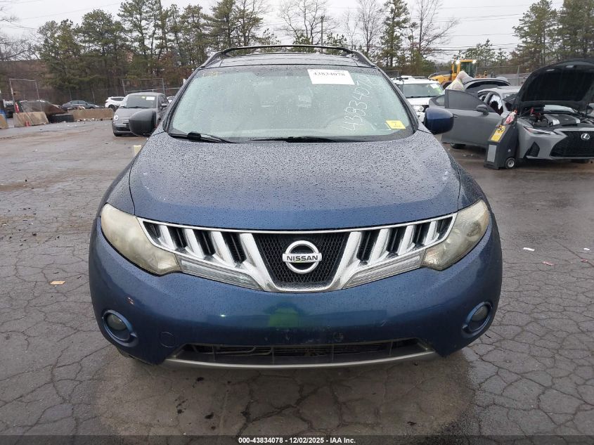 2009 Nissan Murano Sl VIN: JN8AZ18W59W119587 Lot: 43834078