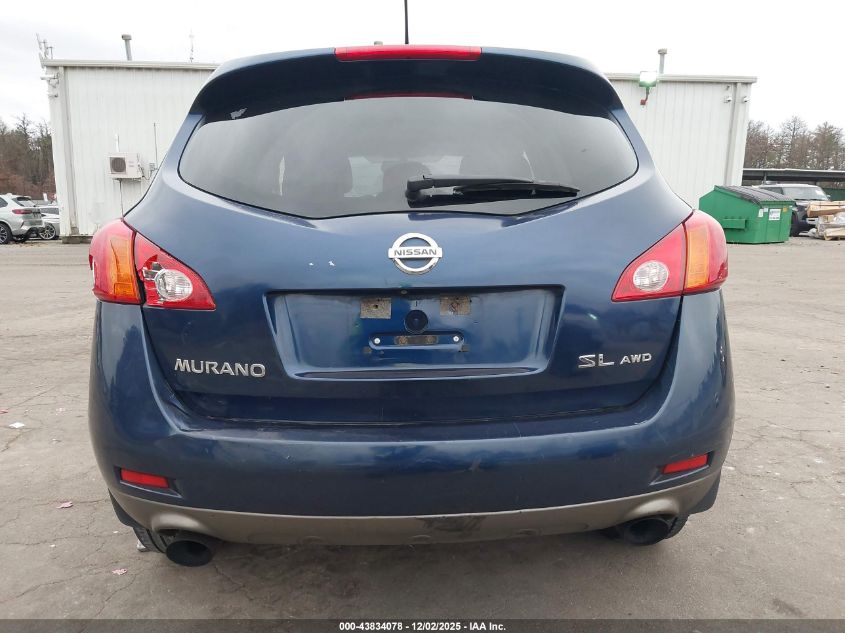 2009 Nissan Murano Sl VIN: JN8AZ18W59W119587 Lot: 43834078