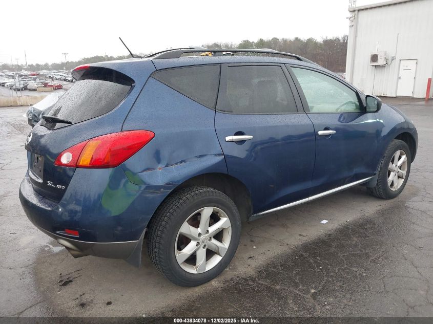 2009 Nissan Murano Sl VIN: JN8AZ18W59W119587 Lot: 43834078