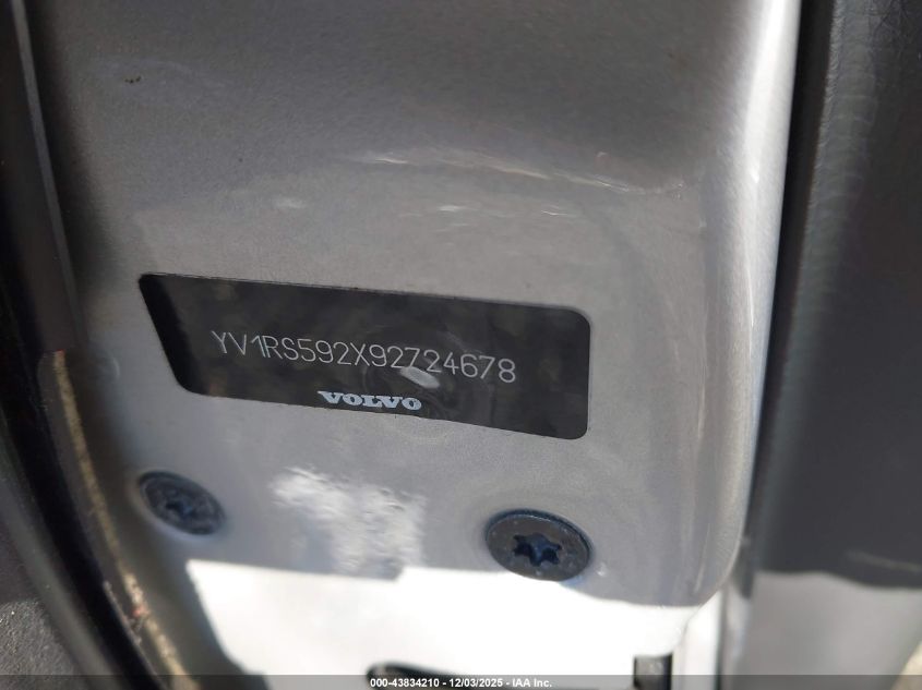 2009 Volvo S60 2.5T/2.5T Special Edition VIN: YV1RS592X92724678 Lot: 43834210
