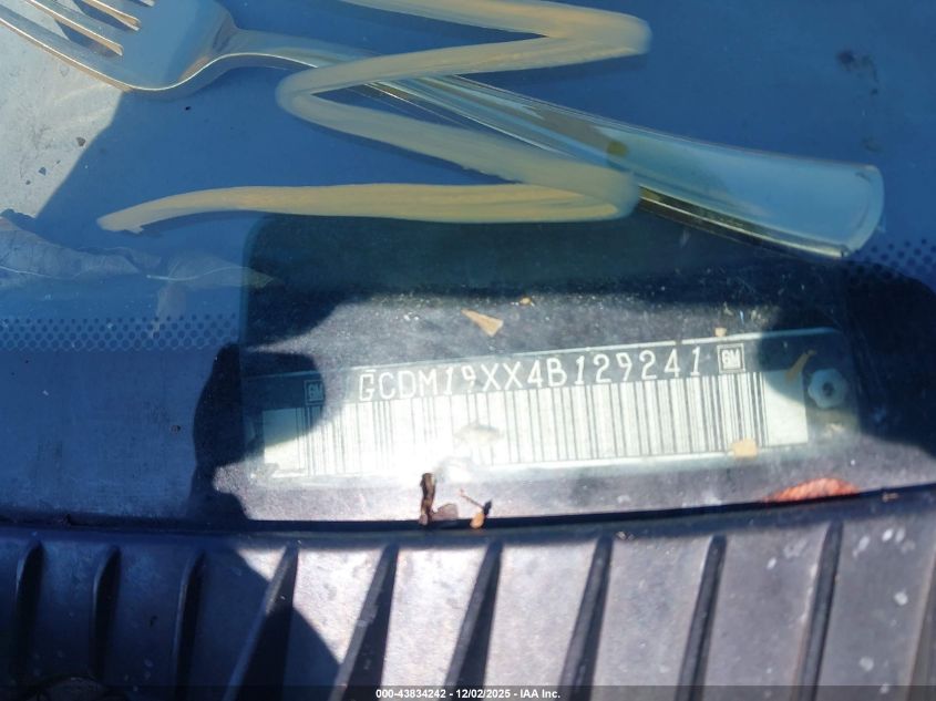 2004 Chevrolet Astro VIN: 1GCDM19XX4B129241 Lot: 43834242