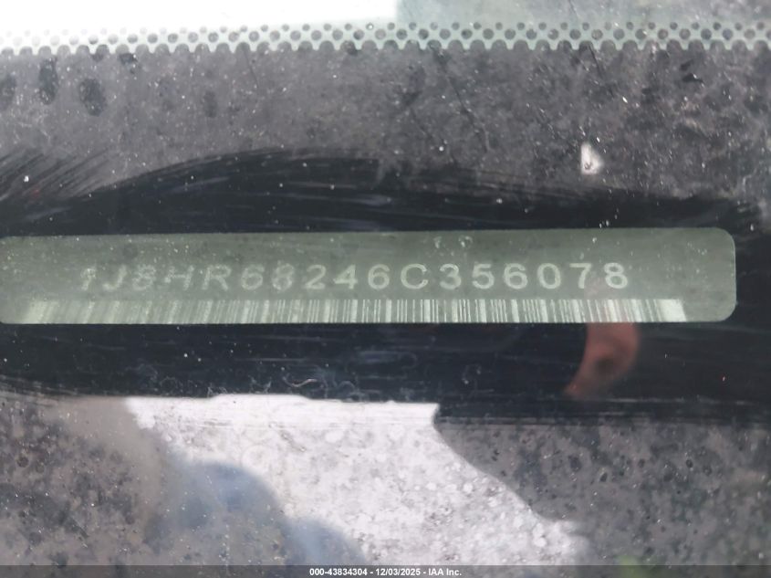 2006 Jeep Grand Cherokee Overland VIN: 1J8HR68246C356078 Lot: 43834304