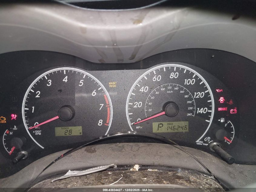 2009 Toyota Corolla Le VIN: 2T1BU40E69C186386 Lot: 43834427