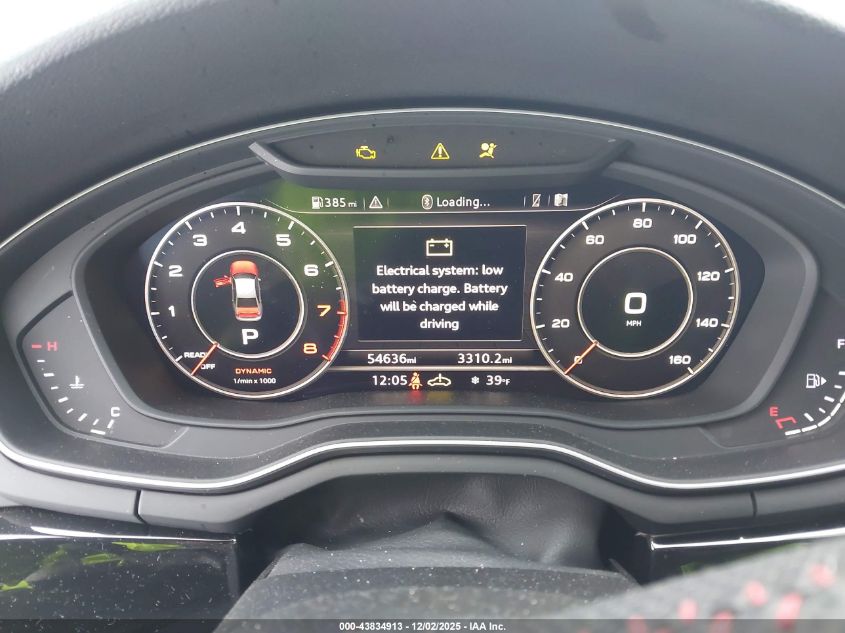 2018 Audi A4 2.0T Premium/2.0T Tech Premium VIN: WAUENAF4XJA055460 Lot: 43834913