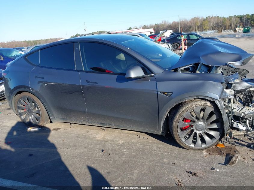 2023 Tesla Model Y Performance Dual Motor All-Wheel Drive VIN: 7SAYGDEF5PF588771 Lot: 43834997