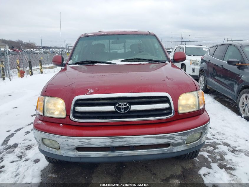 2000 Toyota Tundra Ltd V8 VIN: 5TBBT4817YS093279 Lot: 43835120