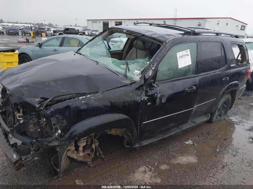 2002 Toyota Sequoia Limited V8 VIN: 5TDBT48A82S122481 Lot: 43835186