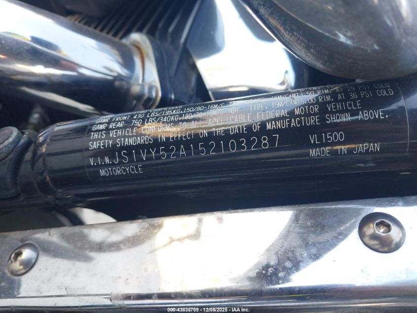 2005 Suzuki C90 VIN: JS1VY52A152103287 Lot: 43835709