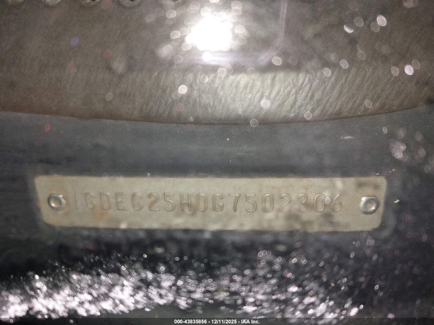 1986 GMC Rally Wagon / Van G2500 VIN: 1GDEG25H0G7502306 Lot: 43835856