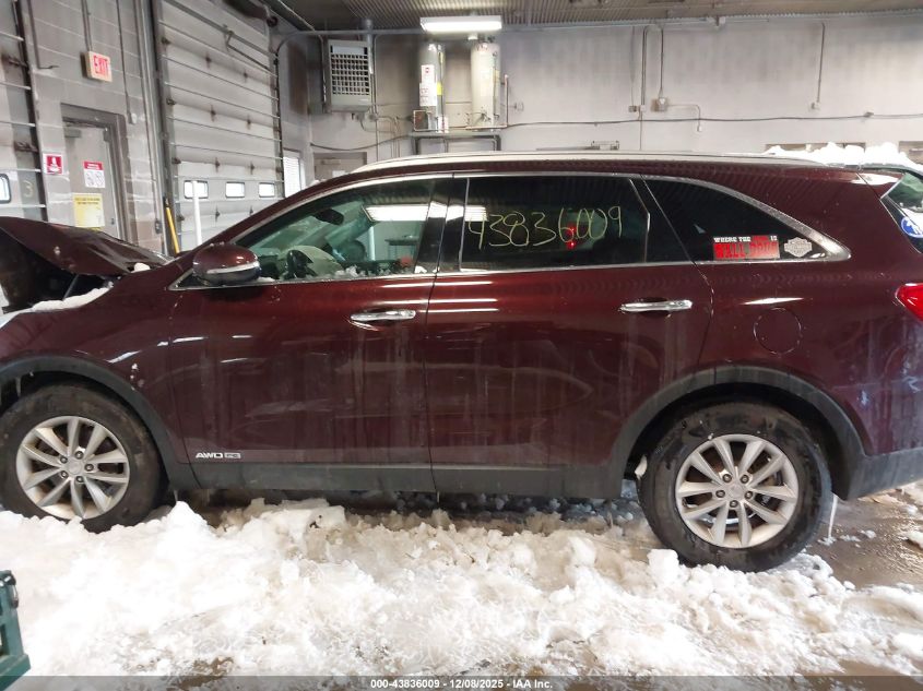 2016 Kia Sorento 3.3L Lx VIN: 5XYPGDA57GG177371 Lot: 43836009