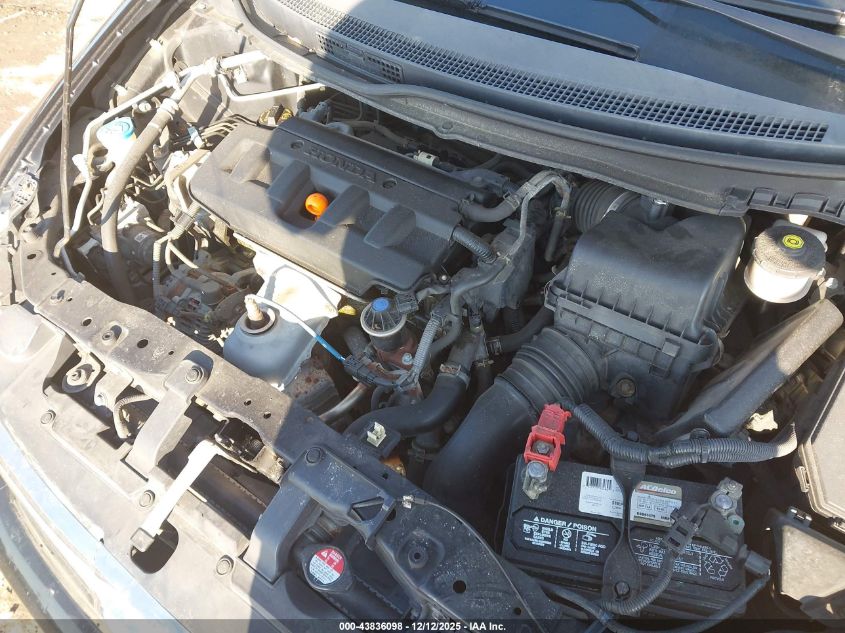 2012 Honda Civic Lx VIN: 19XFB2F58CE019491 Lot: 43836098