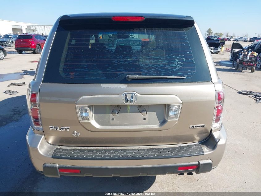 2006 Honda Pilot Lx VIN: 2HKYF18156H543361 Lot: 43836182