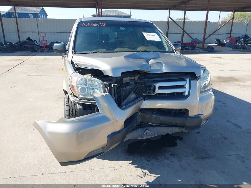 2006 Honda Pilot Lx VIN: 2HKYF18156H543361 Lot: 43836182