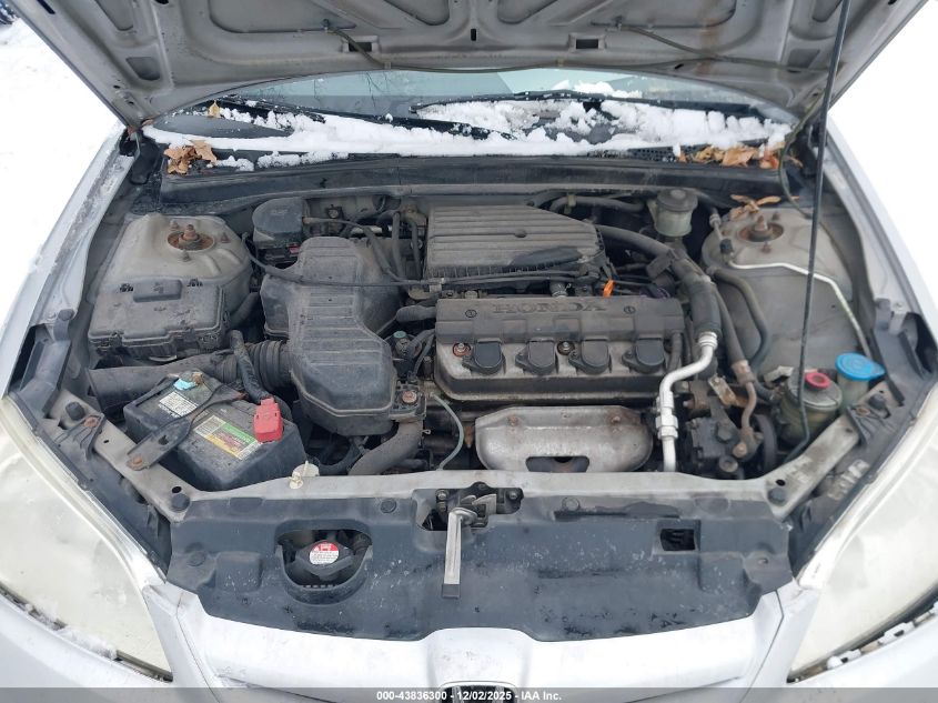 2005 Honda Civic Lx VIN: 2HGES16535H590417 Lot: 43836300