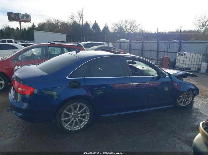 2014 Audi A4 2.0T Premium VIN: WAUEFAFL7EA040974 Lot: 43836335