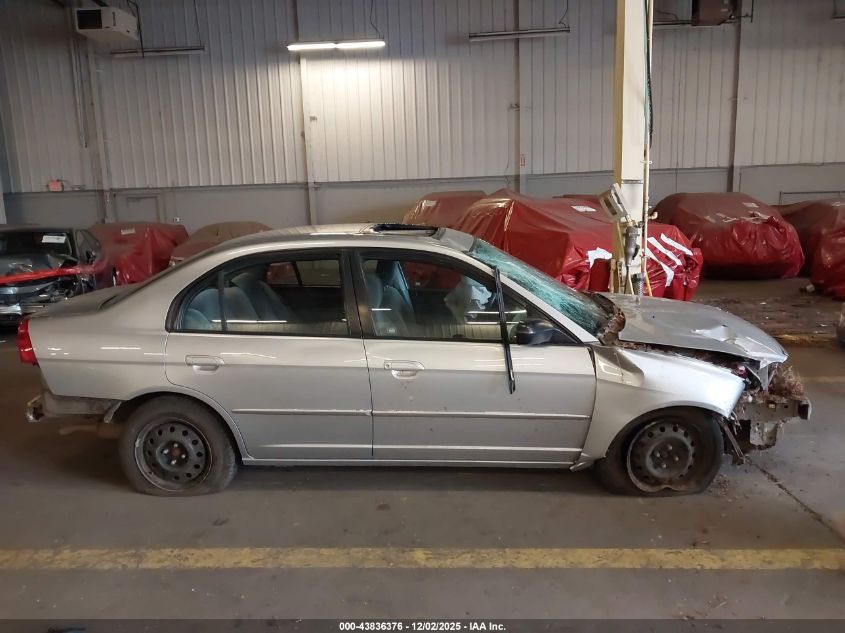 2002 Honda Civic Ex VIN: 2HGES26772H565524 Lot: 43836376