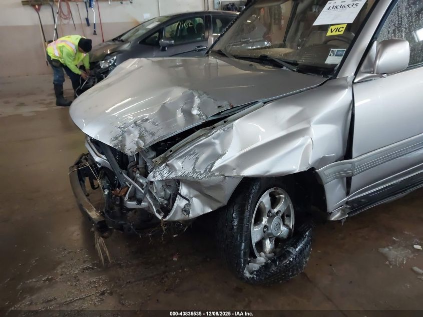 2001 Toyota Land Cruiser VIN: JTEHT05J012016132 Lot: 43836535