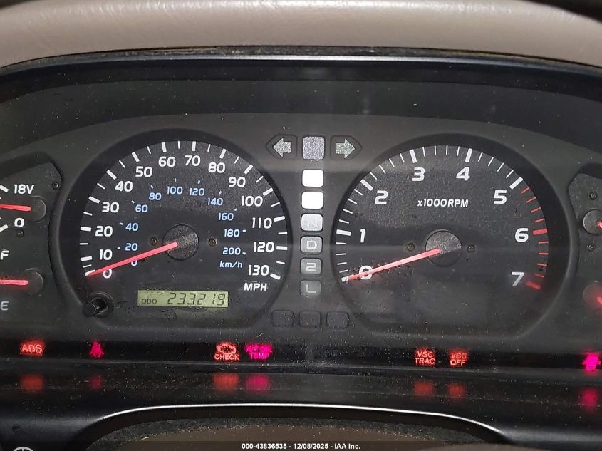 2001 Toyota Land Cruiser VIN: JTEHT05J012016132 Lot: 43836535