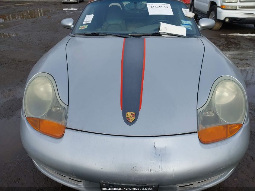 2002 Porsche Boxster VIN: WP0CA298X2U625354 Lot: 43836644