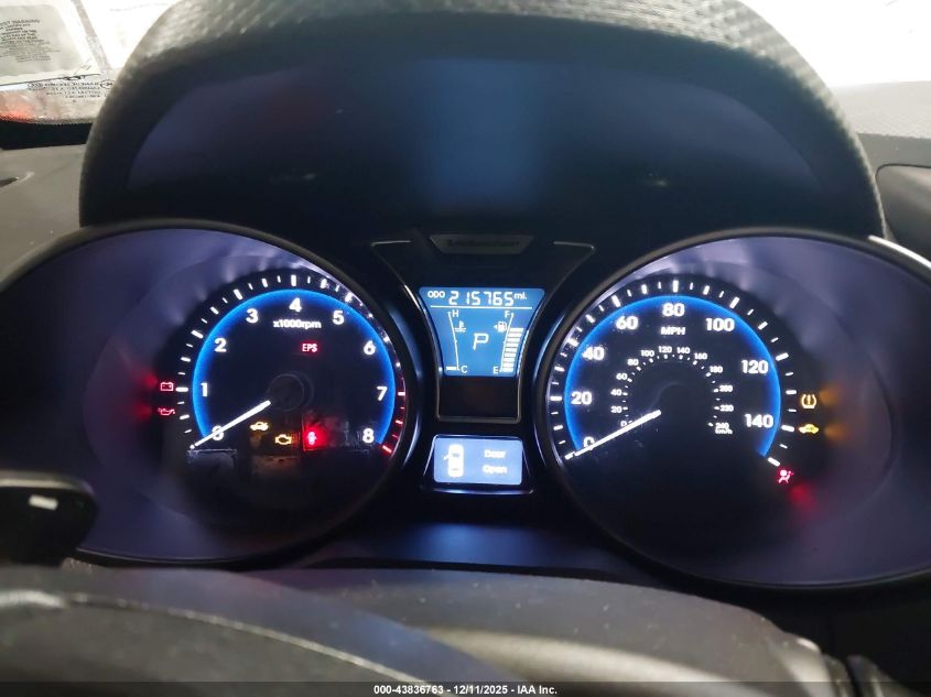 2013 Hyundai Veloster Turbo W/Black VIN: KMHTC6AE3DU145724 Lot: 43836763