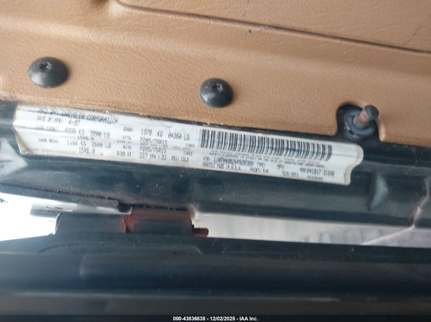 1997 Jeep Wrangler Sahara VIN: 1J4FY49S2VP526380 Lot: 43836838