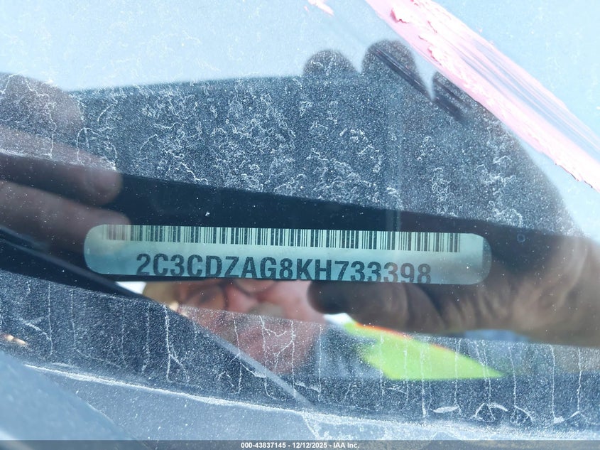 2C3CDZAG8KH733398 2019 DODGE CHALLENGER photo no. 9