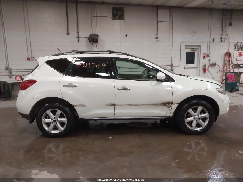 2009 Nissan Murano Sl VIN: JN8AZ18U09W023087 Lot: 43837154