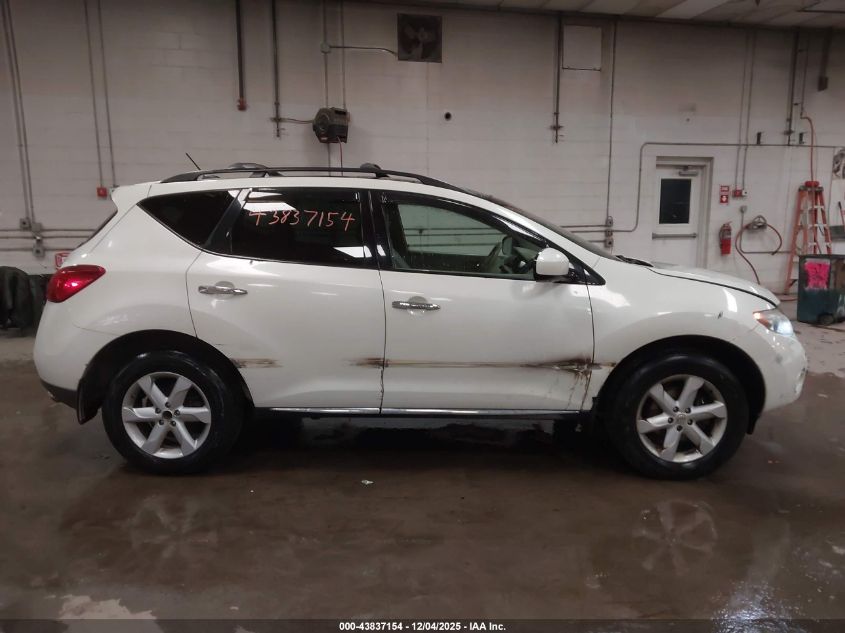 2009 Nissan Murano Sl VIN: JN8AZ18U09W023087 Lot: 43837154