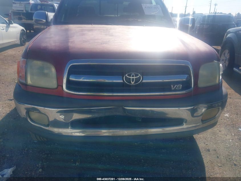 2002 Toyota Tundra Sr5 V8 VIN: 5TBRT34172S327765 Lot: 43837281