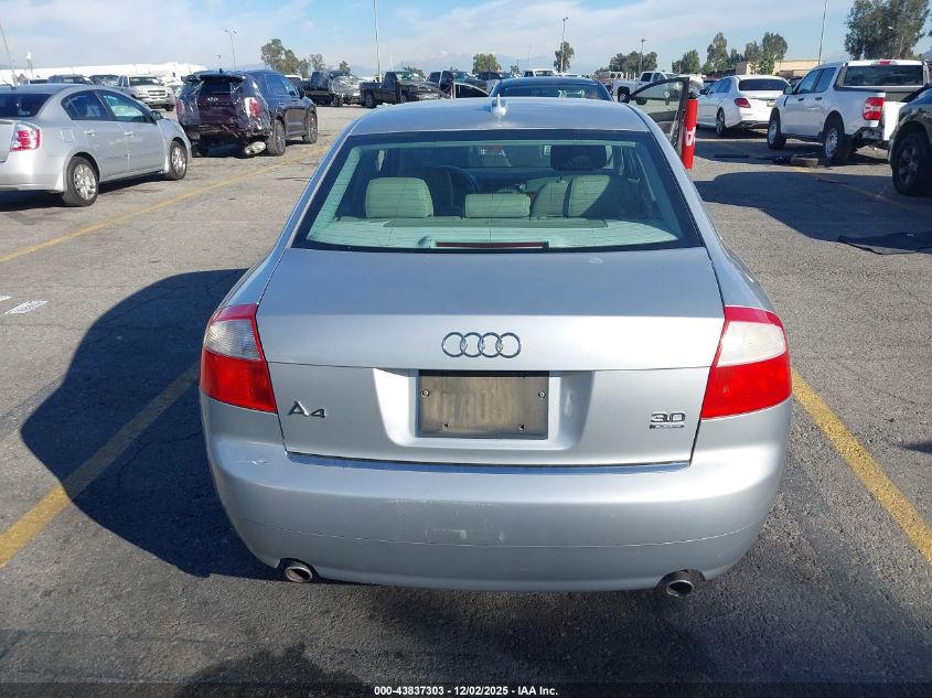 2005 Audi A4 3.0/3.0 Special Edition VIN: WAULT68E35A056620 Lot: 43837303
