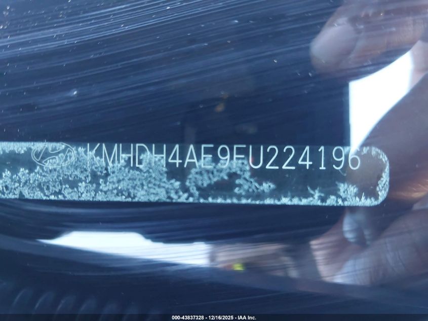 2015 Hyundai Elantra Se VIN: KMHDH4AE9FU224196 Lot: 43837328