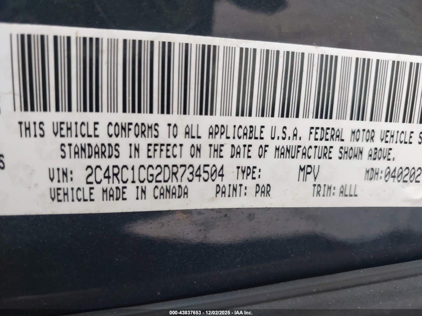 2C4RC1CG2DR734504 2013 CHRYSLER TOWN & COUNTRY photo no. 9